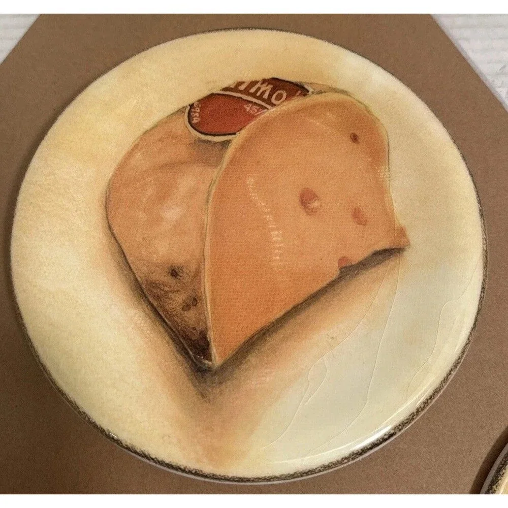 Williams-Sonoma Set of 3 Cheese Appetizer Plates Made In Italy 6.25” Please Read